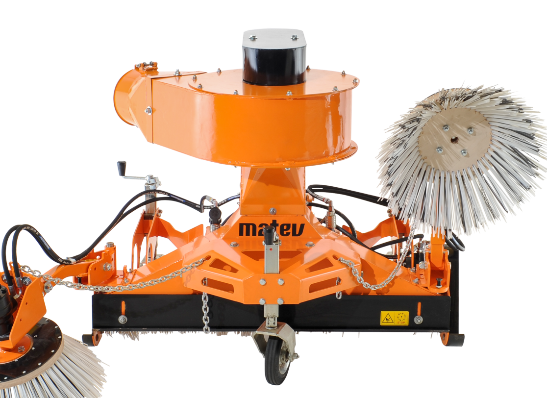 Produktbild von einer Saugkehrmaschine Anbaugerät für Traktoren für die Kommunaltechnik.