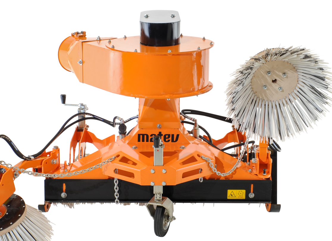 Produktbild von einer Saugkehrmaschine Anbaugerät für Traktoren für die Kommunaltechnik.